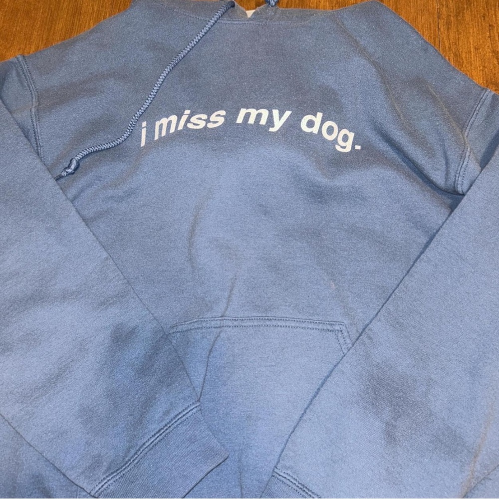 Blue 'I Miss My Dog' Hoodie